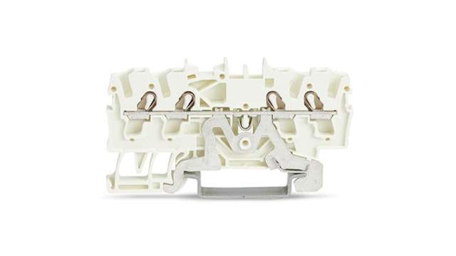 WAGO 2002-1408 TOPJOB S Series DIN Rail Terminal Block White, 2.5 mm², 1-Level, Push-in, CSA | 2002-1408