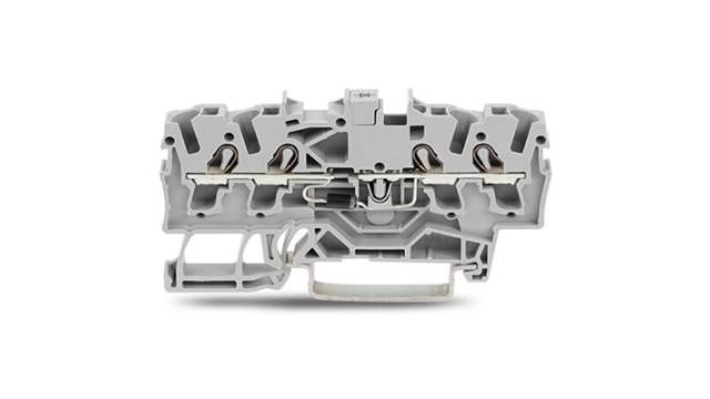 WAGO 2002-1411/1000-410 TOPJOB S Series Component Terminal Block Grey, 2.5 mm², 1-Level, Push-in | 2002-1411/1000-410