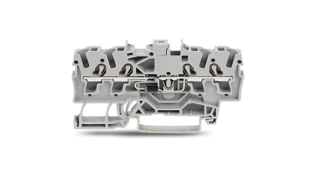 WAGO 2002-1411/1000-411 TOPJOB S Series Component Terminal Block Grey, 2.5 mm², 1-Level, Push-in | 2002-1411/1000-411