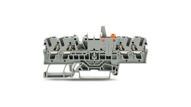 WAGO TOPJOB S Series Test Disconnect Terminal Block Grey, 2.5 mm², 1-Level, Push-in, IECEx/ATEX/CSA | 2002-1871/401-000