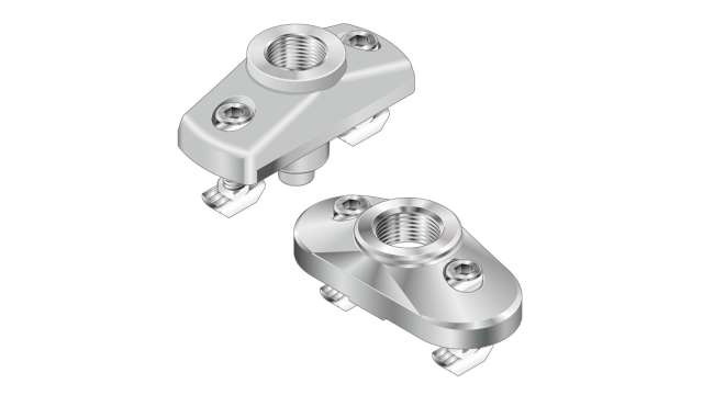 Bosch Rexroth 1/2 in G Connecting Clamp, Connecting Component, Strut Profile 45 mm, Groove Size 10 mm | 3842352085