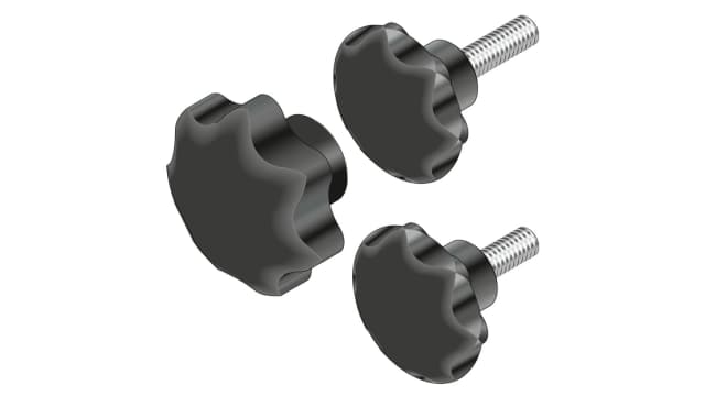 Bosch Rexroth 3842516850 Black Polyamide Star Knob Clamping Knob, Bolt Mount | 3842516850