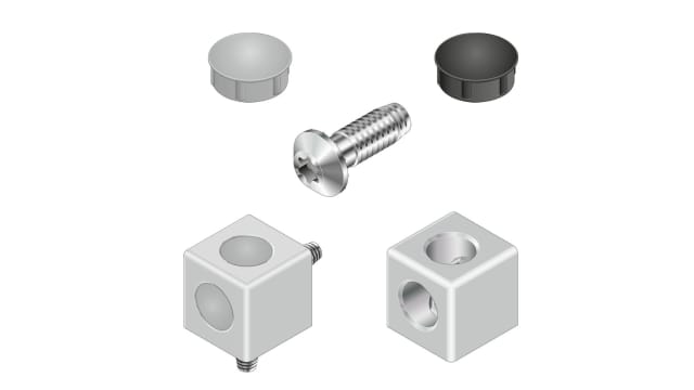Bosch Rexroth 12 mm Corner Connector, Connecting Component, Strut Profile 45 x 45 mm, Groove Size 10 mm | 3842523877