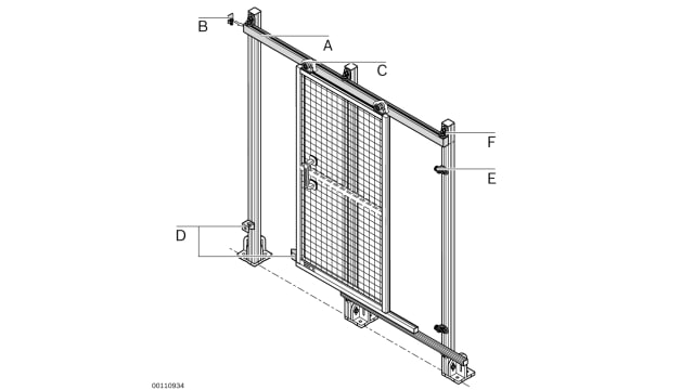 Bosch Rexroth Galvanised Steel Door Profile 10, 8 mm Slot, 10 mm Strut Profile | 3842524490