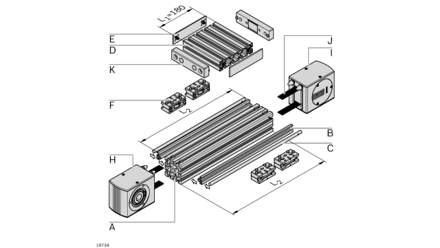 Bosch Rexroth Drive Head, Connecting Component, Strut Profile 90 x 90 mm | 3842526863