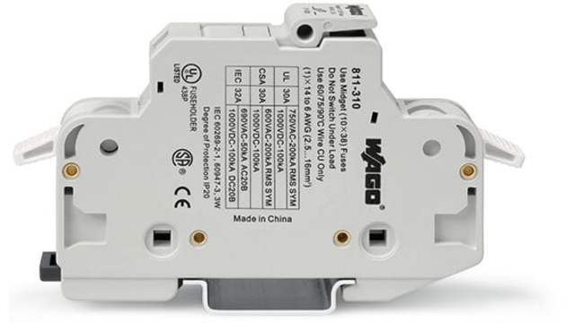 WAGO 32A Fuse Holder for 10 x 38mm Fuse, 1P, 750V ac | 811-310