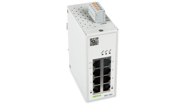 WAGO Managed 8 Port Industrial Ethernet Switch RJ-45 | 852-1322