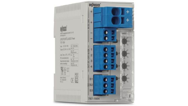 WAGO 787 Electronic Circuit Breaker 10 A, 4 channels, DIN Rail | 787-1664/000-200