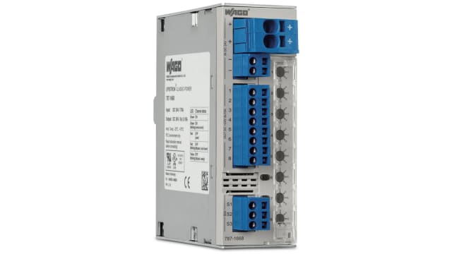 WAGO 787 Electronic Circuit Breaker 10 A, 8 channels, DIN Rail | 787-1668/000-250