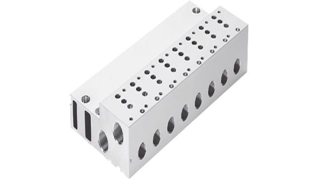 Festo 10 station Manifold for use with Solenoid Valve MHP4, 525238 | MHA4-PR10-3-1/4