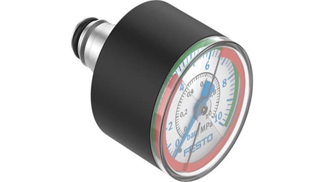 Festo 10 mm Analogue Pressure Gauge 10bar Inline 26mm Outside Diameter | PAGN-26-10-P10-RG