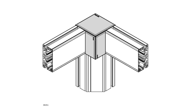 Bosch Rexroth Black Polypropylene Cover Cap 60 x 120 mm Strut Profile, 10 mm Groove | 3842558495
