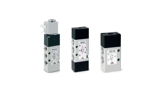 Camozzi 3/2 NC Spool Valve - Pneumatic Spring G 1/4 3 Series | 334-035