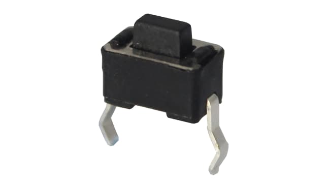 CAMDENBOSS Black Button Tact Switch, SPST 50mA 5mm Through Hole | CST35605T