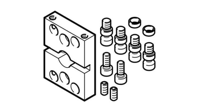 Festo Adapter DHAA-G-Q5-20-B11-20, For Use With Pneumatic Cylinder & Actuator | DHAA-G-Q5-20-B11-20