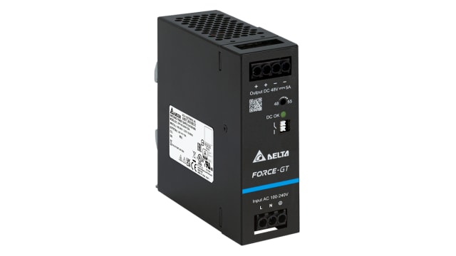 Delta Electronics DRF-240W Switched Mode DIN Rail Power Supply, 90 → 264V ac ac Input, 12V dc dc Output, 20A | DRF-12V240W1GBA
