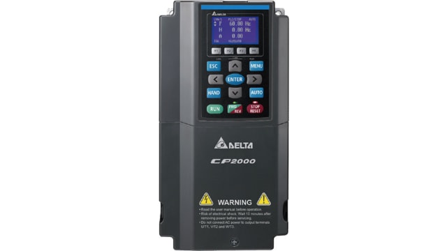 Delta Electronics Variable Speed Drive, 5.5 kW, 3 Phase, CP2000 Series 460 V 13 A | VFD055CP4EB-21