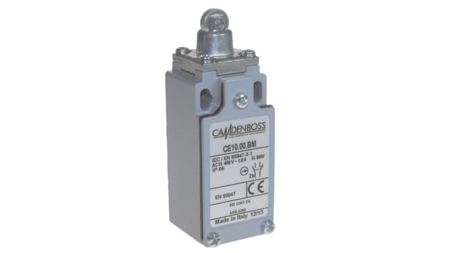 CAMDENBOSS CE Series Roller Plunger Limit Switch, IP66, Insulated Plastic Housing, 500V ac Max | CE10.00.BM