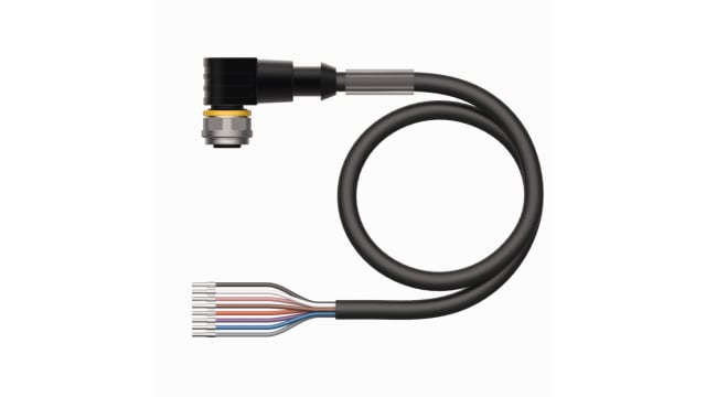 Turck, WKC Series M12 Female Connector, 2m Cable Length, 5.9mm Probe | WKC8T-2/TXL