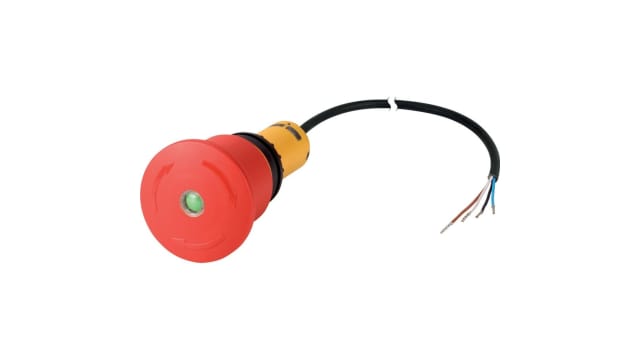 Eaton 185163 Series Turn to Release Emergency Stop Push Button, 45mm Cutout, 2NC, IP65, IP66, IP67, IP69K | 185163 C22-PVT45P-MPI-K02-P65