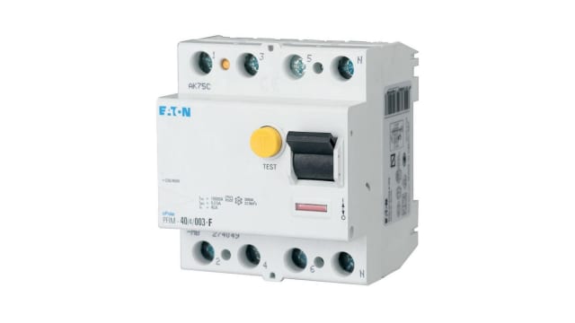 Eaton 187456 PFIM RCCB, 25A, 4 Pole, 230V ac | 187456 PFIM-40/4/003-G/F