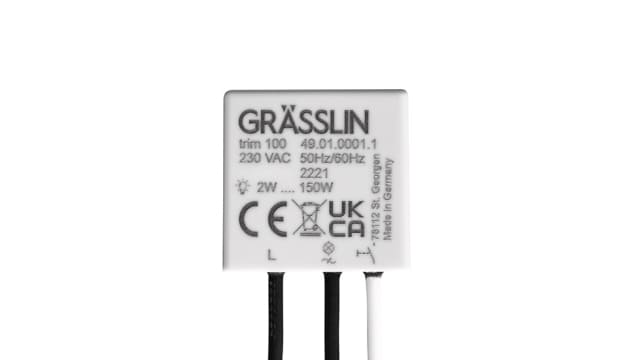 Grasslin Dimmer Switch, 230 V, 150 W | 49.01.0001.1