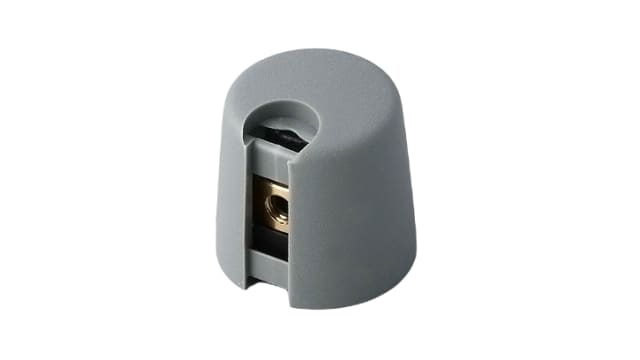OKW 16mm Grey Potentiometer Knob for 6mm Shaft Round Shaft, A1016068 | A1016068