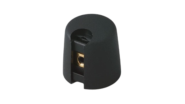 OKW 16mm Black Potentiometer Knob for 6mm Shaft Round Shaft, A1016069 | A1016069