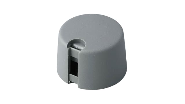 OKW 24mm Grey Potentiometer Knob for 6mm Shaft Round Shaft, A1024068 | A1024068