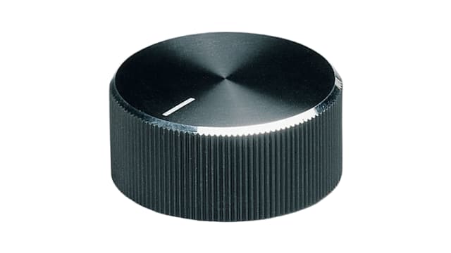 OKW 33mm Black Potentiometer Knob for 6mm Shaft Splined, A1432260 | A1432260