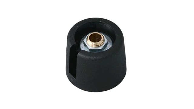 OKW 20mm Black Potentiometer Knob for 6mm Shaft Round Shaft, A3020069 | A3020069