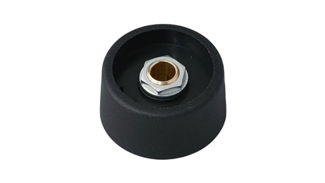 OKW 31mm Black Potentiometer Knob for 6.35mm Shaft Round Shaft, A3131639 | A3131639