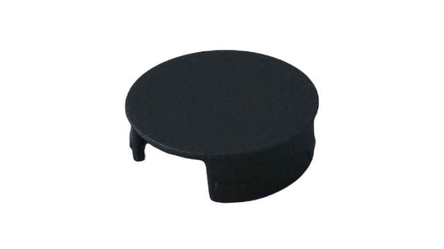 OKW Black Potentiometer Knob Round Shaft, A3220009 | A3220009