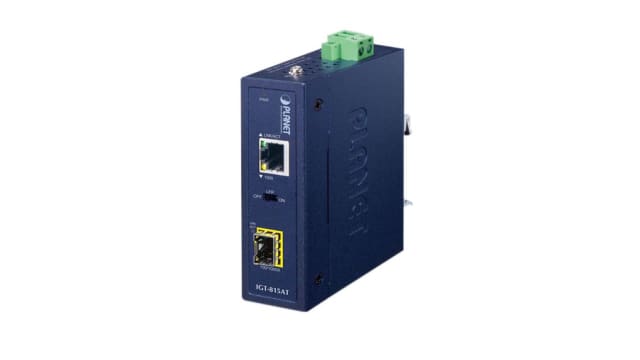 Planet SFP Ethernet Media Converter, Multimode, 100Mbps, Full Duplex 120 km | IGT-815AT