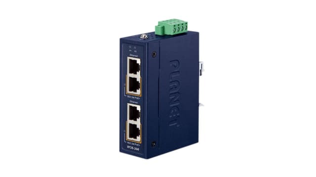 Planet 2 Port 2 Port PoE Injector, 56 V Input 72 W, 36 V dc Output | IPOE-260
