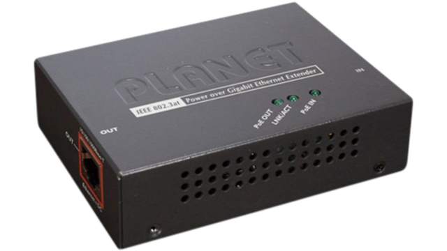 Planet POE Series 1 Port RJ45 Unshielded Extender, IEEE 802.3/802.3U/802.3Ab, 10/100/1000Base-T | POE-E201