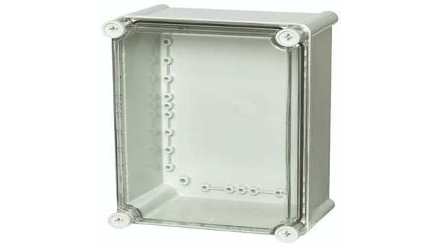 Fibox PC Series Grey Transparent Lid Polycarbonate General Purpose Enclosure, IP65, IK08 280 mm, 180 mm, 190 mm | PC 2819 18 T-2FSH encl.