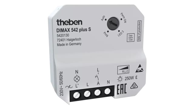 Theben DIMAX 542 Dimming Controller Dimming Controller, Flush Mount, 230 V ac | 5420130