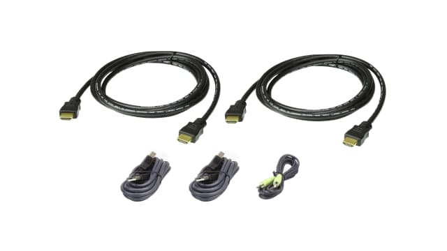 Aten Male HDMI to Male HDMI, USB B KVM Cable | 2L-7D02UHX5