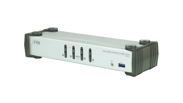 Aten 4 Port 1 Displays USB DisplayPort KVM Switch Stereo 3840 x 2160 pixel Maximum Resolution | CS1914