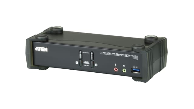 Aten 2 Port 1 Displays USB DisplayPort KVM Switch Stereo 4096 x 2160 pixel Maximum Resolution | CS1922