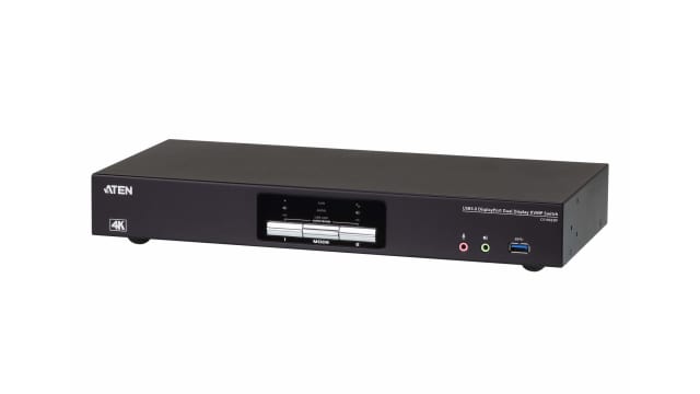 Aten 2 Port 2 Displays USB DisplayPort KVM Switch 3.5mm Audio Jack Female 4096 x 2160 pixel Maximum Resolution | CS1942DP