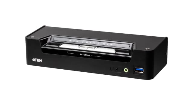 Aten 3 Port 1 Displays USB DisplayPort KVM Switch 3.5mm Audio Jack Female 4096 x 2160 pixel Maximum Resolution | CS1953