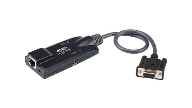 Aten Black 1 Port Adapter RJ45 Female DB9 | KA7140