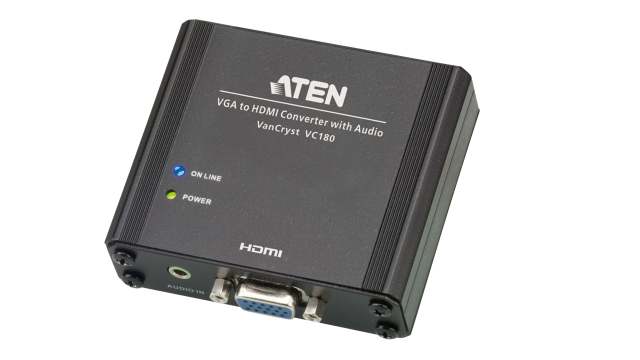 Aten  1 port VGA to HDMI  Video Converter 1920 x 1200 pixel Maximum Resolution | VC180