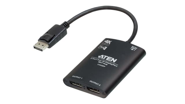 Aten 2 Port 1 Input 2 Output DisplayPort Splitter 3840 x 2160 pixel | VS92DP
