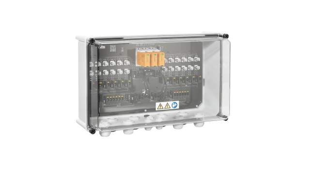 Weidmüller PVN Series Grey, Transparent Polycarbonate Junction Box, IP65, 12 Terminals, 210 mm, 488 mm 330 mm | 2737520000