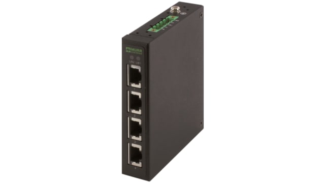 Murrelektronik Limited 58 Series DIN Rail Network Hub, 4, 100Mbps Transmission, 9/48 V dc | 58151