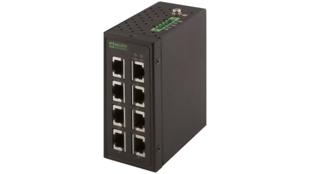 Murrelektronik Limited 58 Series DIN Rail Network Hub, 8, 100Mbps Transmission, 9/48 V dc | 58152