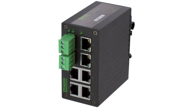 Murrelektronik Limited 58 Series DIN Rail Network Hub, 6, 100Mbps Transmission, 9 to 30 V dc | 58172